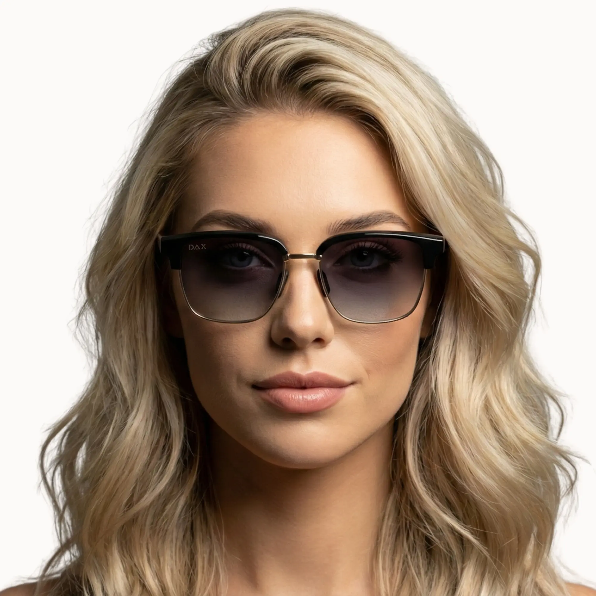 DAX EYEWEAR Austin Unisex Vintage Wayfarer Styling Sunglasses - Ombré Polarized Lenses, Hair-Friendly Frames, Sun Protective Eyewear for Streetwear Enthusiasts