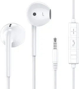 Wired Earbuds with Microphone, 3.5mm Jack in Ear Headphones with Microphone Suitable for Smartphones, Computers, Laptops, IPads, MP3 Players, Etc