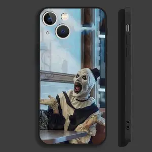 Clown Art Horror T-Terrifier Phone Case, Compatible with iPhone 17, 16, 15, 14, and 13, Black Soft Case