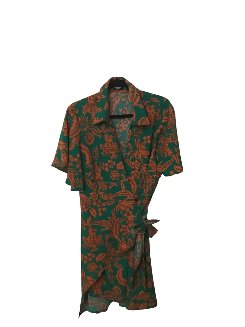 orange green dress Adesua and gathered fit thats both comfy and cute Long Green Dress with Burnt