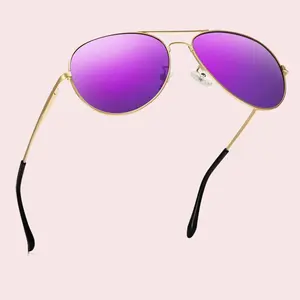 Mirrored Polarized Aviator Sunglasses with UV Protection Aviator Sunglasses for Women Men Oversize