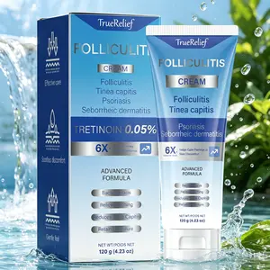 Folliculitis Treatment Cream 120g – Organic Soothing Cream for Scalp, Face & Body – Reduces Redness, Irritation, Bumps & Razor Burn – Calming Hair Follicle Care for Inflamed Skin – TrueRelief