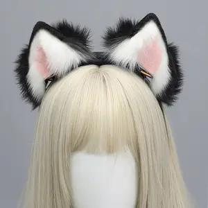 Dynamic Kitten Cats Cosplay Ear Headband Animal Ear Animation Rechargeable Hair Hoop for Role Play Fursuit