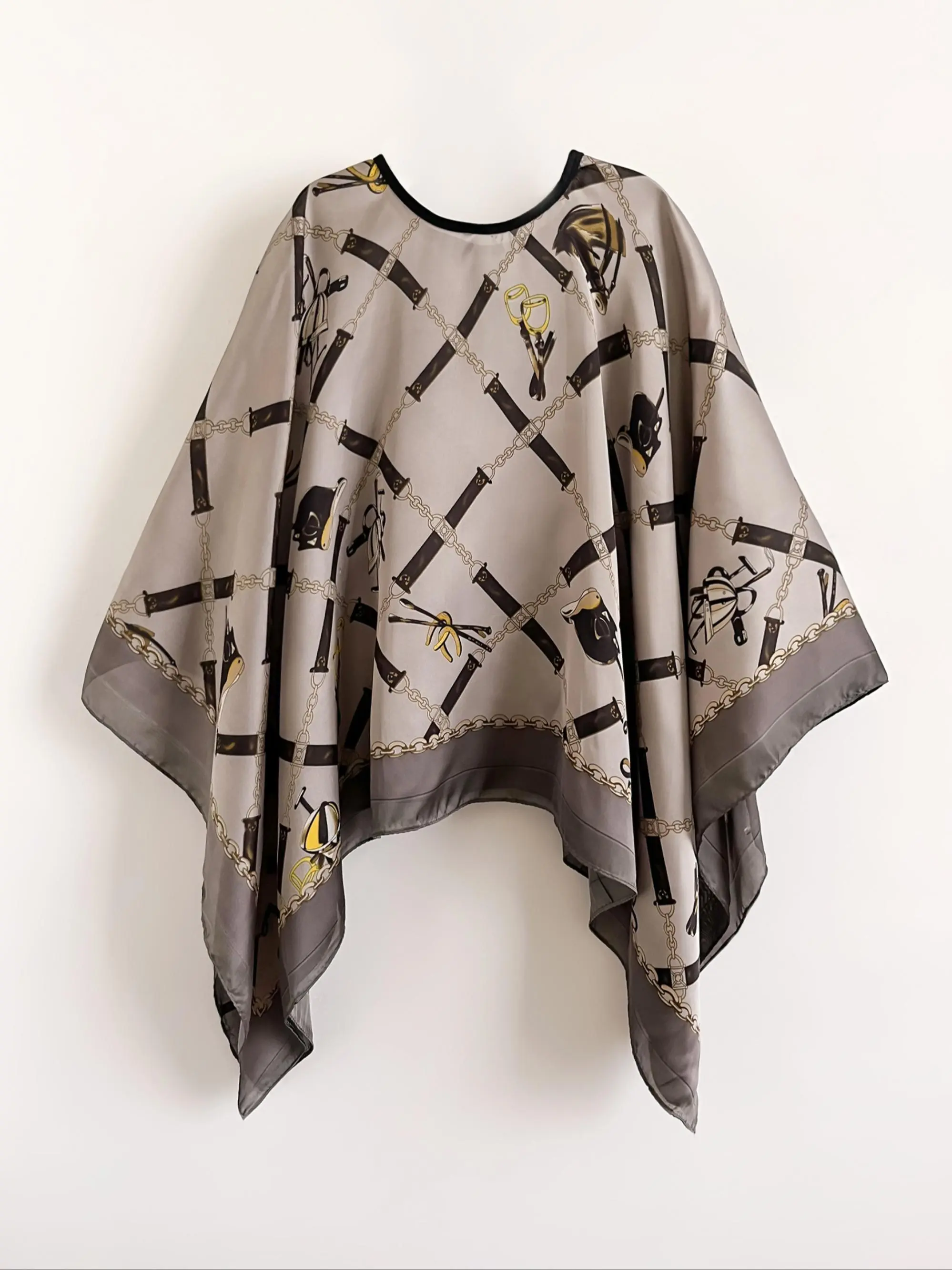 Women's Random Print Polyester Scarf, Fashionable Lightweight Long Scarf for All Seasons, Casual Versatile Scarf for Women & Girls, Head Scarf, Wrap