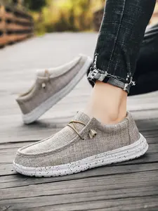 Men's Large Size Loafers Shoes, Casual Textile Upper Eva Sole, Medium Shoe Width Less Than Ankle Height, All Season Footwear