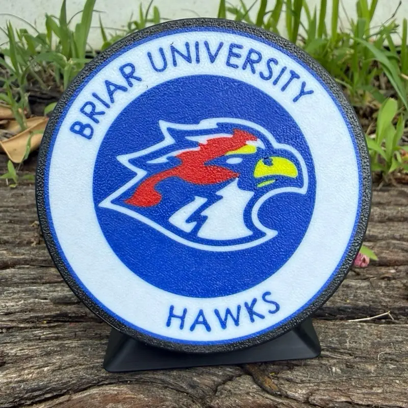 Briar University Hockey Puck Replica, Decorative Accent for Bookshelves