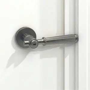Aluminum Door Lock Set with 3 Keys, Suitable for Bedroom, Room, Study, Includes Lock Body or 2 Handles, Secure Indoor Door Lock