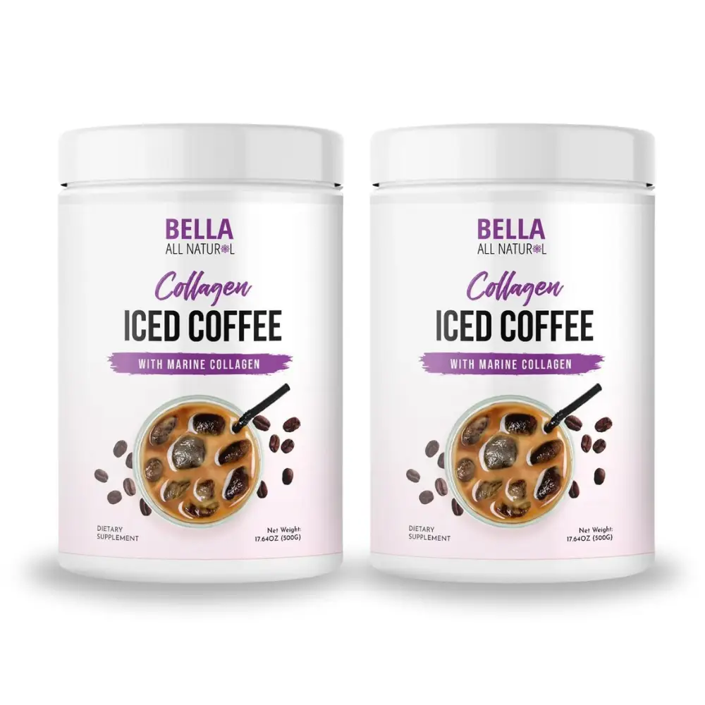 2 Pack Bella All Natural Collagen Iced Coffee - 500g