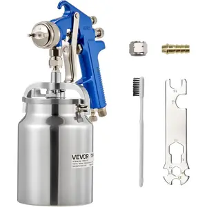 VEVOR HVLP Air Spray Gun, Gravity Feed Paint Sprayer Gun with 3 Nozzles (1.3/1.4/1.7mm), 600ml Capacity Auto Paint Sprayer with Air Regulator for Automotive Primers, Clear Coats TopcoatsVEVOR Super Brand Day
