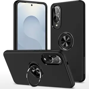 Entronix Case Compatible with Galaxy S25 Edge - 360º Circular Ring Gripstand