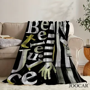 JOOCAR Gorgeous Style Horror Movie Inspired Soft Cozy Blanket - Machine Washable, Woven Polyester, Four Seasons Double Sided Multi-Use Blanket with Digital Art Print horror  blanket soft comfortable