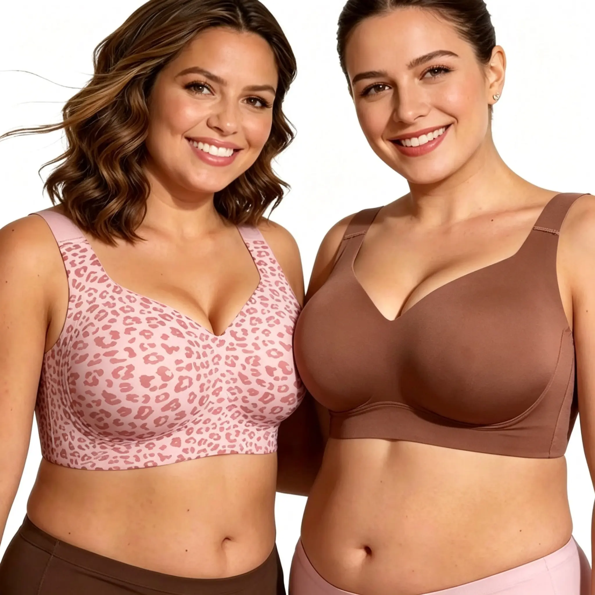 DearPair Women's Wirefree Full Coverage Padded T-Shirt Bras - Comfortable Everyday Jelly Bras