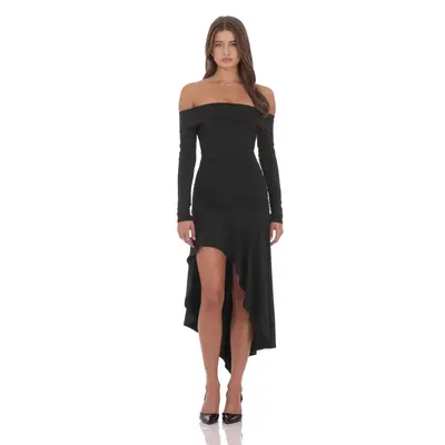 La Robe De Ego Off The Shoulder Draped Asymmetric Mini Dress in Black Et Les Talons Zanotti - TikTok Shop La Robe De Ego Off The Shoulder Draped Asymmetric Mini Dress in Black Et Les Talons Zanotti - TikTok Shop