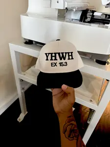 YHWH EX 15.3 Custom Snapback Cotton Hat Personalized Text Design Unique Edition EX 15.3 Custom Snapback Cap