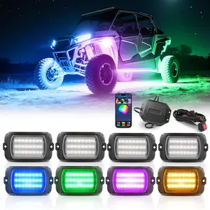 Q1 Max RGB+IC Rock Lights Chasing Dream Color, 8-24 Pods, 24LEDs/Pod Super Bright, APP Control, IP68 Waterproof