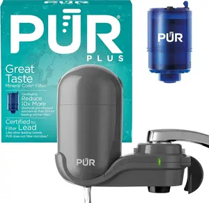 PUR PLUS FM2500V – Vertical Faucet Mount Filtration System (Gray) Model: FM2500V
