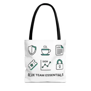 Blue Team Essentials Tote Bag - SOC Analyst Gift - Cybersecurity Bag - InfoSec Merch - SIEM Coffee Logs - Security Engineer - Hacker Tote