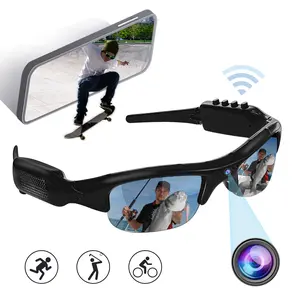 Outdoor Sunglasses Camera, Polarized Lens,Smart Video,WiFi HD Glasses Camera, Multifunctional Smart Glasses for Fishing Cycling Skiing Hiking Driving, Hands Free for Taking Photo, Wearable Sports DV, Sports Video&Video Blog Video Recording Camera
