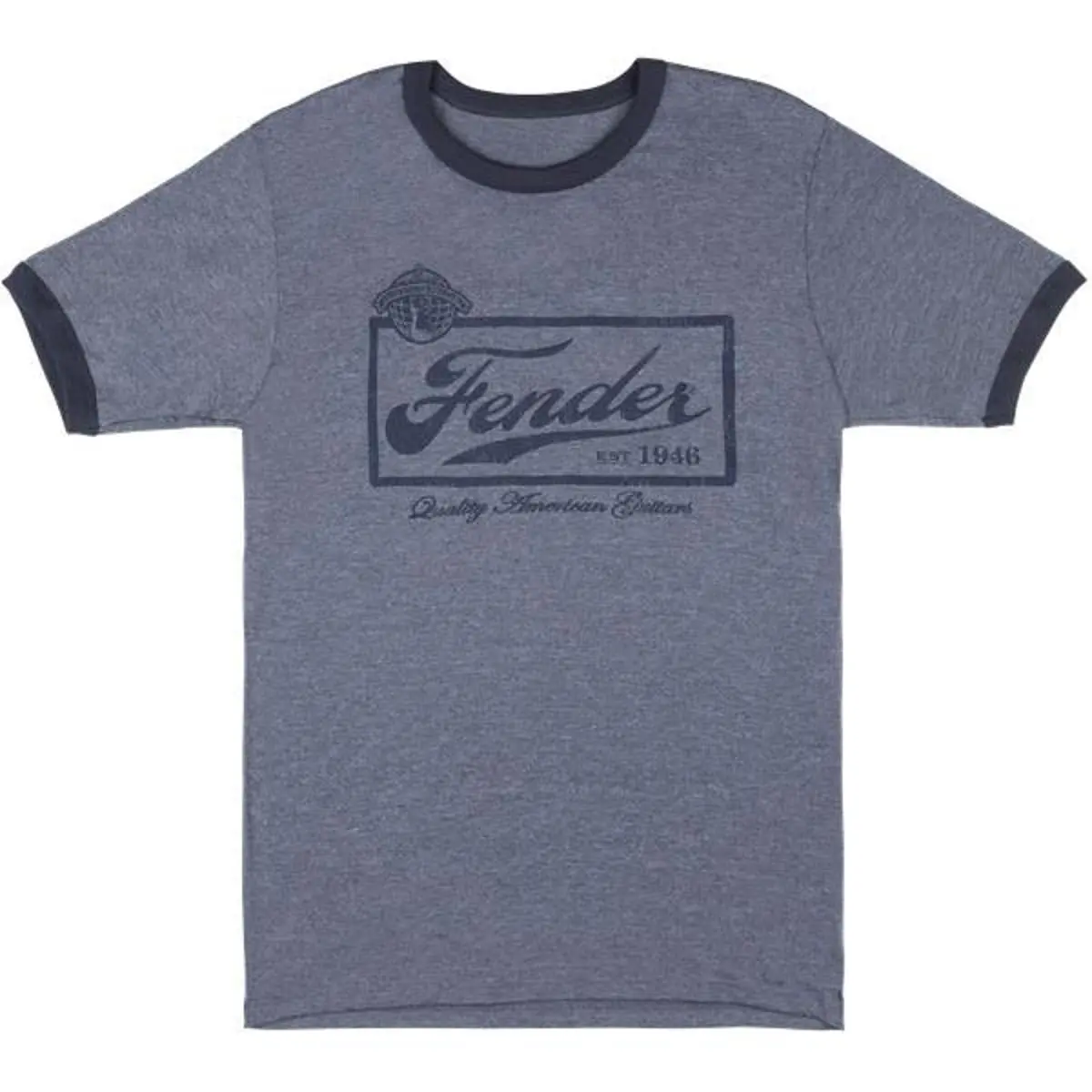 Fender Beer Label Men's T-Shirt, Small, Blue