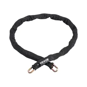 VEVOR Bike Chain Lock, 5.91 Ft Security Bicycle Chain Lock, Heavy Duty Metal Steel Anti-Theft High Security Bike Locks, Perfect for Bike, Motorcycle, Scooter, Bicycle, Door, Fence, Gate, 9.5mm, Black