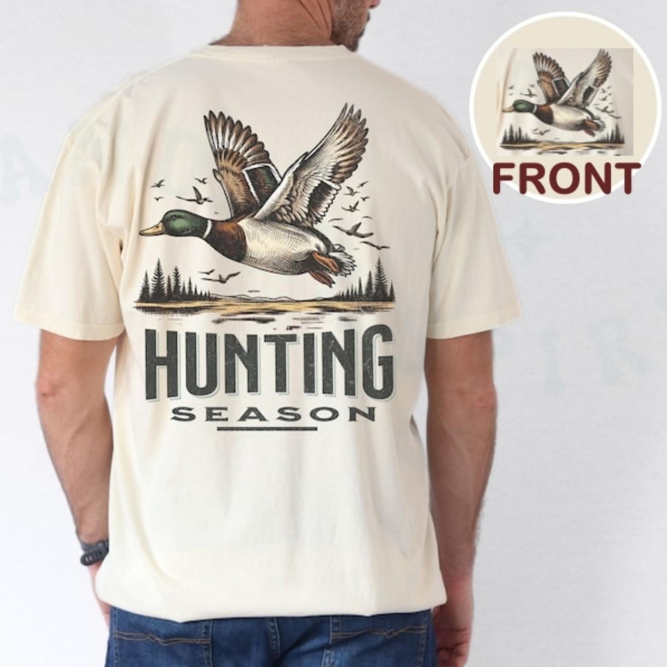 Duck Hunting Wildlife Father’s Day T-shirt Hoodie, Men’s Mallard Duck Graphic Top Hunting Season Tshirt, Nature Waterfowl Hunter , Gift for Dad, Gift for Father, Gift for Her for Mom DanElsener
