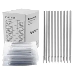 100Pcs 18G Disposable Professional Body Piercing Needles for Body Ear Navel Nose Lip Nipple (18G 100PC)