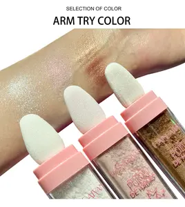 Fairy Dust Highlighter Powder, All-in-1 Sparkling Glitter Cosmetic for Face & Body, Long-Lasting Pearlescent Compact Makeup with Blend & Contour Benefits for Daily Use, Parties
