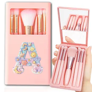 5pcs Multi-Functional Makeup Brush Set, Cosmetic Brush Set, Soft and Fluffy, Mirrored Beauty Tools, Portable Travel Accessories, Powder Nose Shadow Eyeshadow