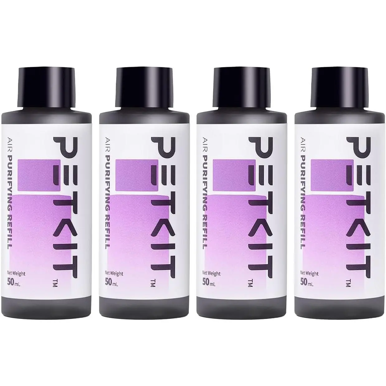 PETKIT Air Purifying Refills for PuraX PuraMax Self-Cleaning Cat Litter Box, 100% Natural Ingredients Odor Remover, 4 Bottles Odor Eliminating Replacement Refills, Quickly Odor Control