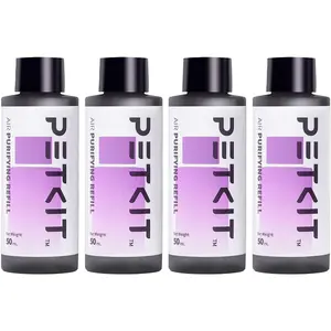 PETKIT Air Purifying Refills for PuraX PuraMax Self-Cleaning Cat Litter Box, 100% Natural Ingredients Odor Remover, 4 Bottles Odor Eliminating Replacement Refills, Quickly Odor Control