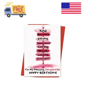 Daughter Birthday Card, Happy Birthday Daughter Gifts from Mom Dad Parents