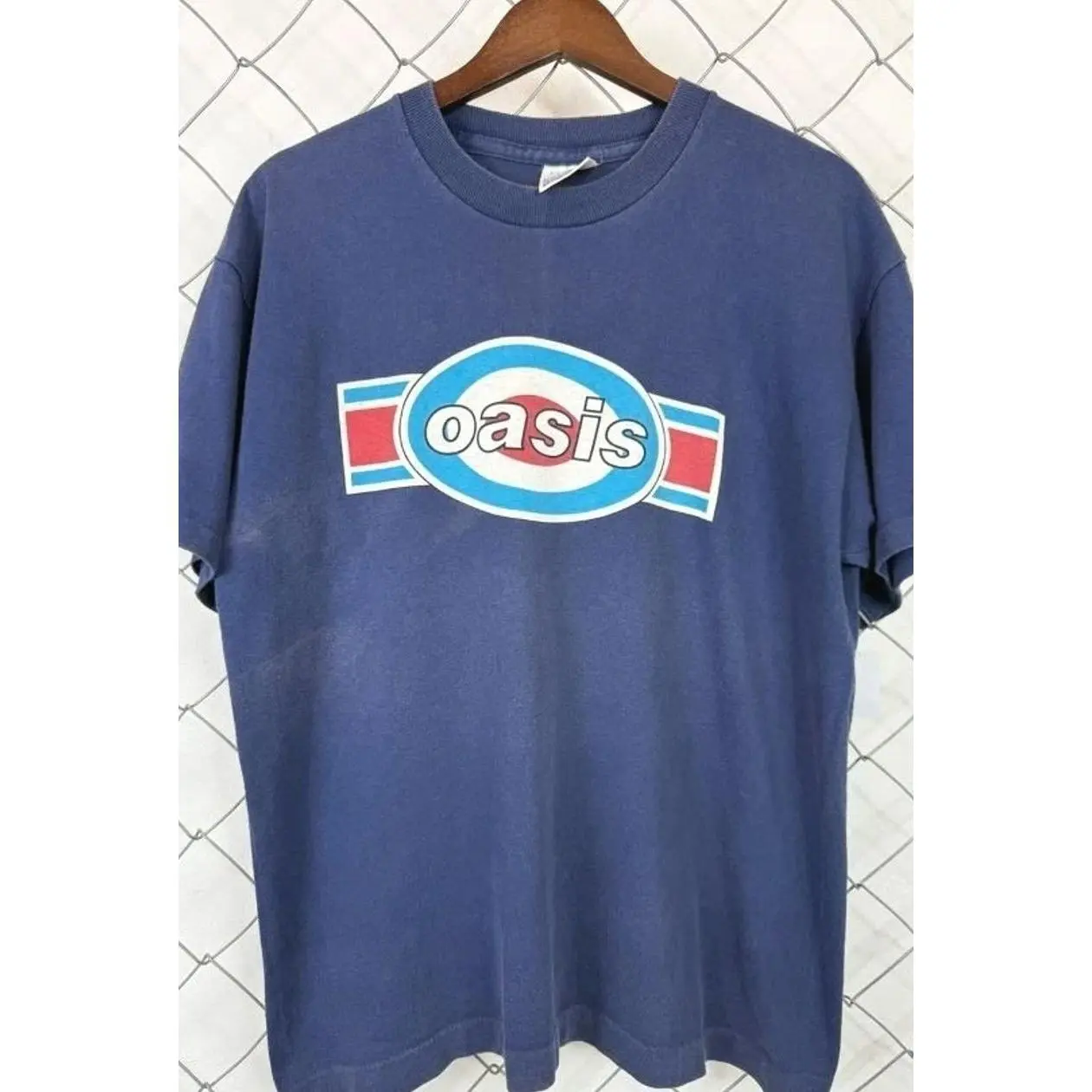 Oasis Rock Band 90s Navy Short Sleeve Unisex T shirt Remake tee NH24075 B