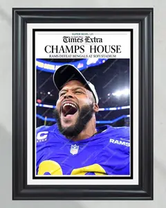 2022 LA Rams “Champs House” Super Bowl LVI Champions UnFramed Front Page Newspaper