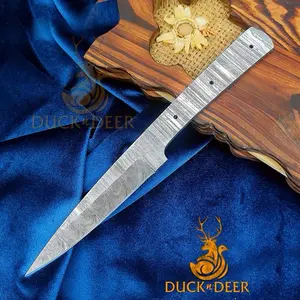 9" Handmade Damascus Steel Blank Blade Knife, Blank Blade for Knife Making
