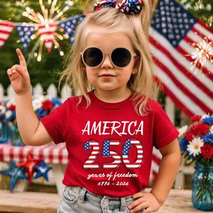 United States of America 250th Anniversary Youth & Adult Shirt, Patriotic Flag 4th of July T-Shirt, 250 Years of Independence Top, Dad And Son Tee, Young And Adult Shirt