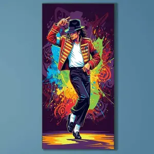 1 set of DIY diamond painting kit, 5D diamond art set, DIY decoration dance, top hat, colors. Mosaic, diamond art, DIY art home decor.