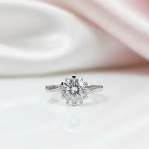 2.0 Ct Round Cut Diamond Option Snowflake Engagement Ring