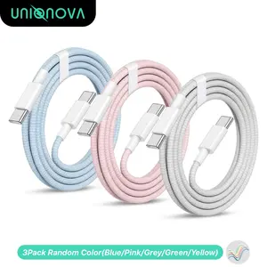 UNIQNOVA Fast Charging Cable 60W USBC to USBC for iPhone 17 16 15 series [MFi Certified] Power Data Transfer Cables TypeC Cord Charger Port Sync