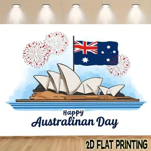 2D Flat Banners 1pc Australia Day  Theme designfor parties, events and home decor, perfect for living rooms