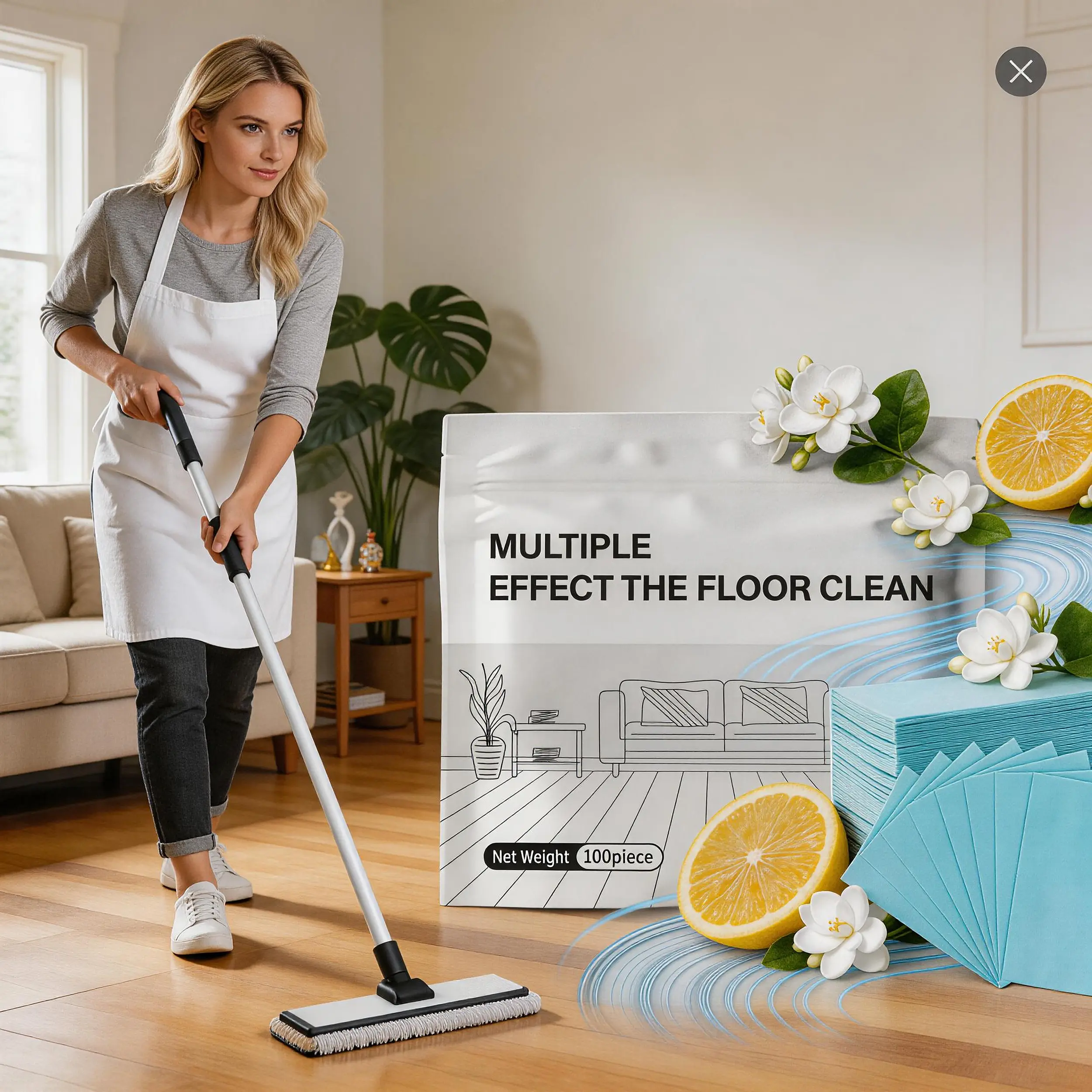 200pcs Camellia & Lavender Mix Household Scented Floor Cleaning Tablets, Fresh All-Purpose Cleaner, Odour Control, Deep-Cleaning, Streak-Free Polish Pods, Quick-Dissolve, No-Residue, Eco-Concentrated, Safe for Tile & Hardwood Mopping Supplies (Bulk Pack)