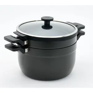 Kuhn Rikon 2-Pc Nesting Nonstick Cookware Set w/ Colander & Lid Kuhn Rikon 2-Pc Nesting Nonstick Cookware Set w/ Colander & Lid