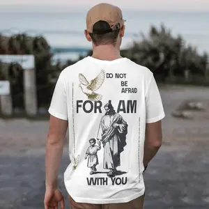 Unisex Regular Fit Graphic Short Sleeve Tee, 100% Cotton Casual Graphic Crew Neck T-Shirt for Spring & Summer