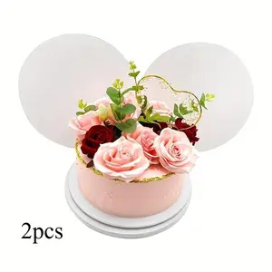 Cake Board, 2 Counts Round Cake Base, Corrugated Cake Base, Baking Utensils for Home Kitchen, Kitchen Accessories, Cake Decorating Supplies