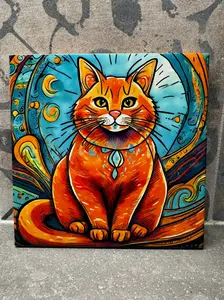 Ginger Cat Trivet For Hot Dishes