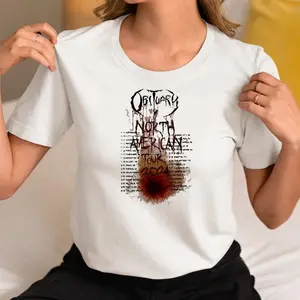 Obituary 2024 Noth American Tour Dates Unisex Heavy Cotton T-Shirts