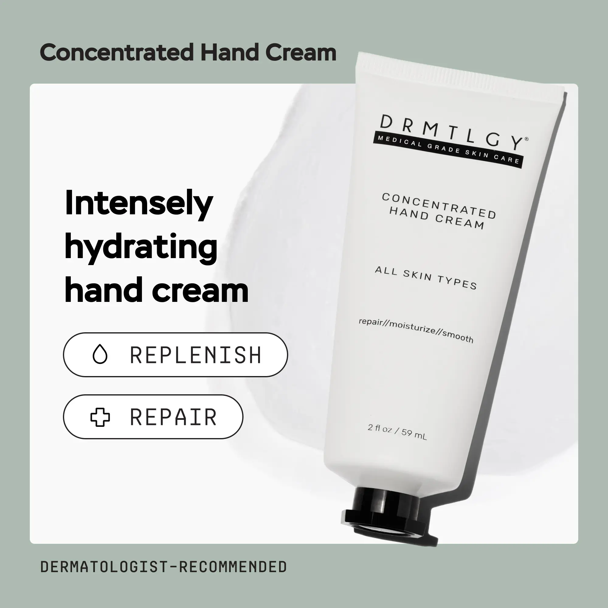 DRMTLGY Concentrated Hand Cream 2 fl oz Fragrance Free Hydrating Hand Treatment DRMTLGY Concentrated Hand Cream 2 fl oz Fragrance Free Hydrating Hand Treatment