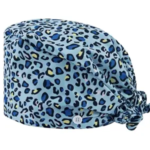 Leopard Scrub Caps
