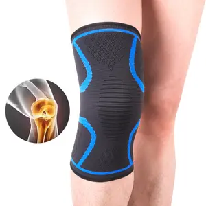 Knitted Nylon Sports Kneecaps Knee Sleeve Men's and Women's Autumn and Winter Badminton Running Fitness Kneecap Outdoor Mountaineering Warm Kneecap