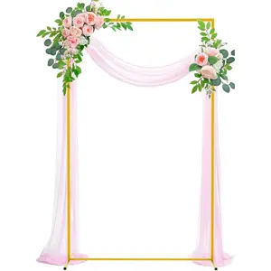 Wedding Arch Backdrop Stand 6.6x4 FT Square Wedding Arches for Ceremony  Metal Balloon Arch Frame for Wedding Birthday Party Garden Arbor Anniversary Event Christmas Decor