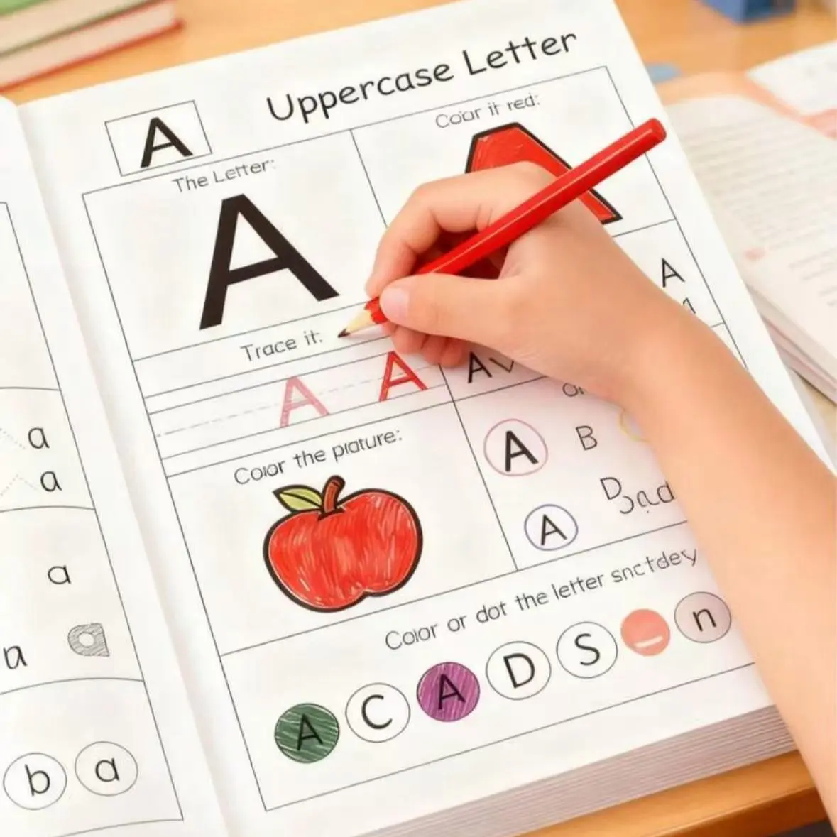 48 Page Abc Writing Practice Book, A-Z Letter Exercises for Preschool and Elementary School, Fun Early Writing Workbook, Learning Materials, Classroom Supplies